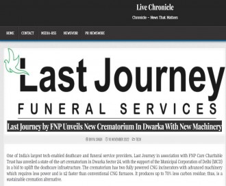 Last Journey by FNP Unveils New Crematorium In Dwarka With New Machinery Last Journey by FNP Unveils New Crematorium In Dwarka With New Machinery