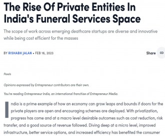 The Rise Of Private Entities In India's Funeral Services Space The Rise Of Private Entities In India's Funeral Services Space